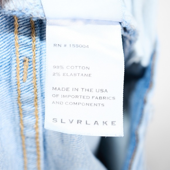 SLVRLAKE Straight Leg Jeans Women 30 Light Blue High Rise Premium Denim - Picture 10 of 11